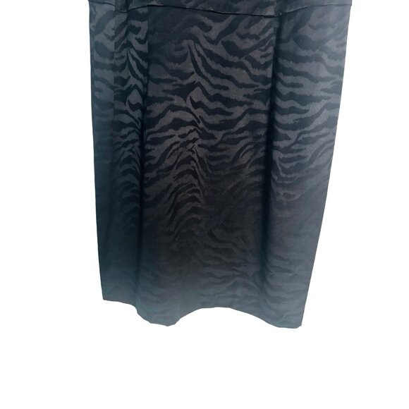 2/$30 Michael Kors 10 Black Zebra Print Sleeveless Dress Polyester Cotton Blend - Picture 10 of 16